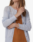 ESSENTIAL COTTON MELANGE CARDIGAN