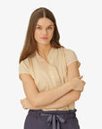 ORGANIC COTTON CREASED SHEER SHIRT