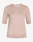 LOUISANN SHORT SLEEVE PULLOVER WITH POINTELLE