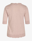 LOUISANN SHORT SLEEVE PULLOVER WITH POINTELLE