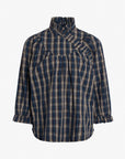 ORGANIC BLUE CHECK BLOUSE
