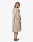 SHIMMER COTTON STRIPE DRESS