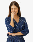 DOTTED FINE MOSS BLOUSE