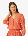 DOTTED FINE MOSS BLOUSE