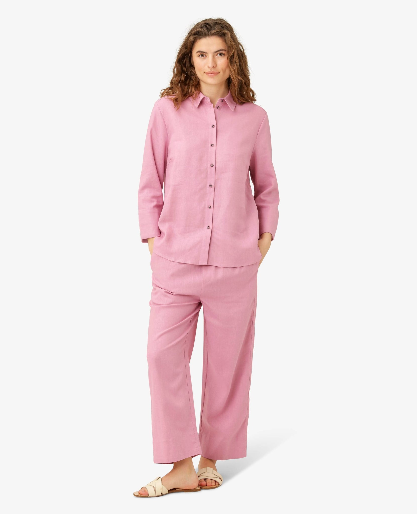 AMIRANN LINEN BLEND TROUSERS