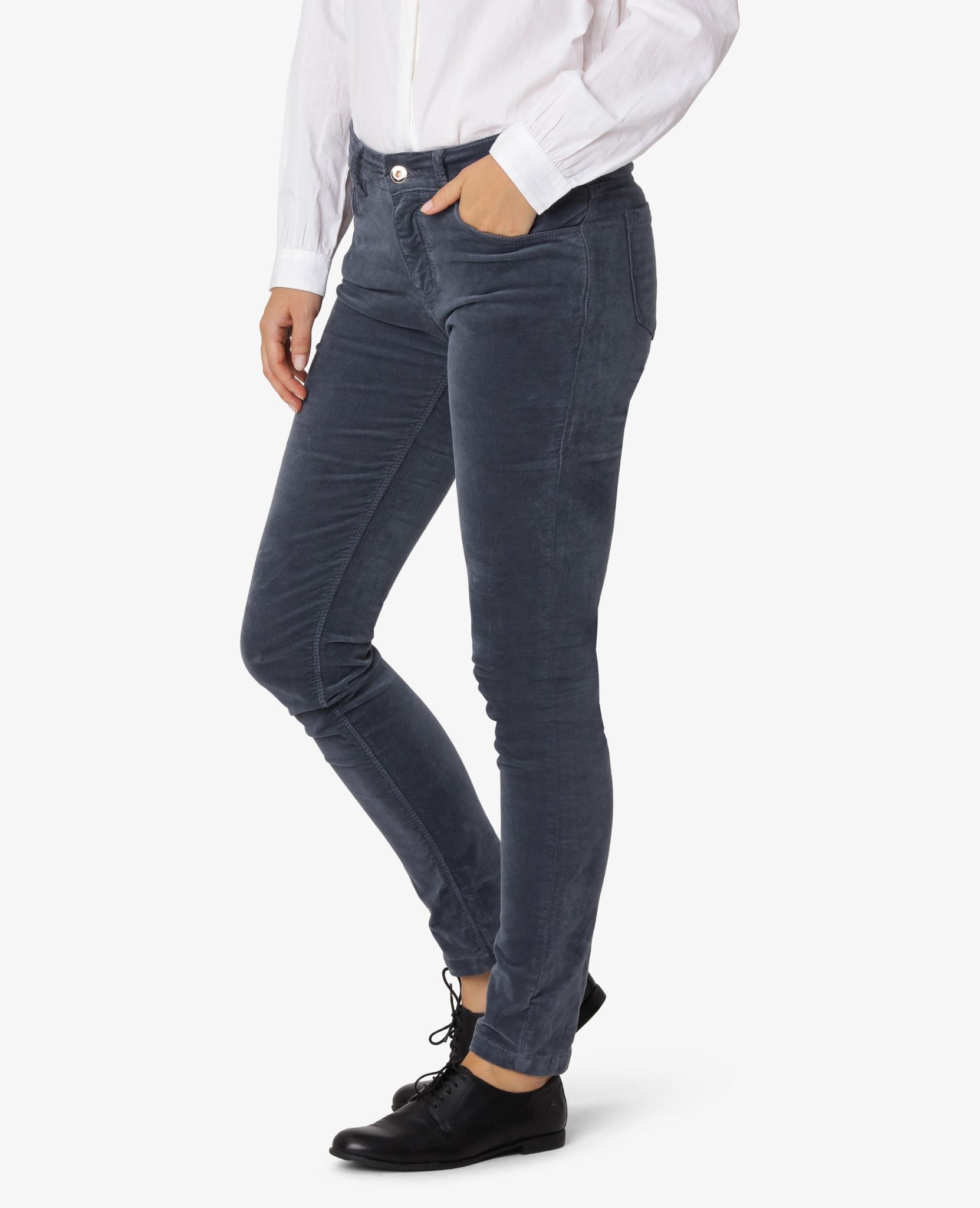 ESSENTIAL STRETCH VELVET TROUSERS