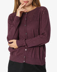 ESSENTIAL COTTON MELANGE CARDIGAN