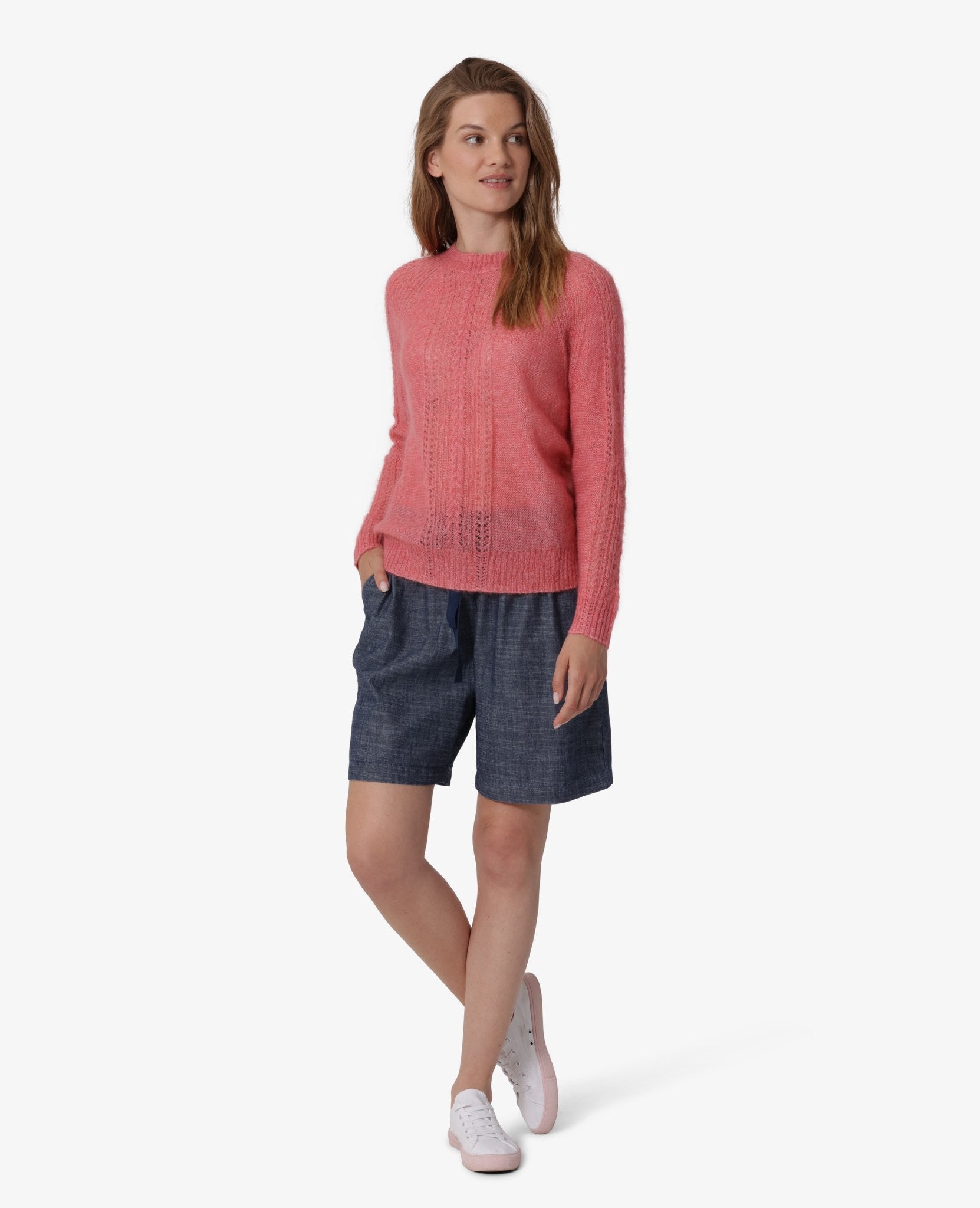 ESSENTIAL MELANGE MOHAIR PULLOVER