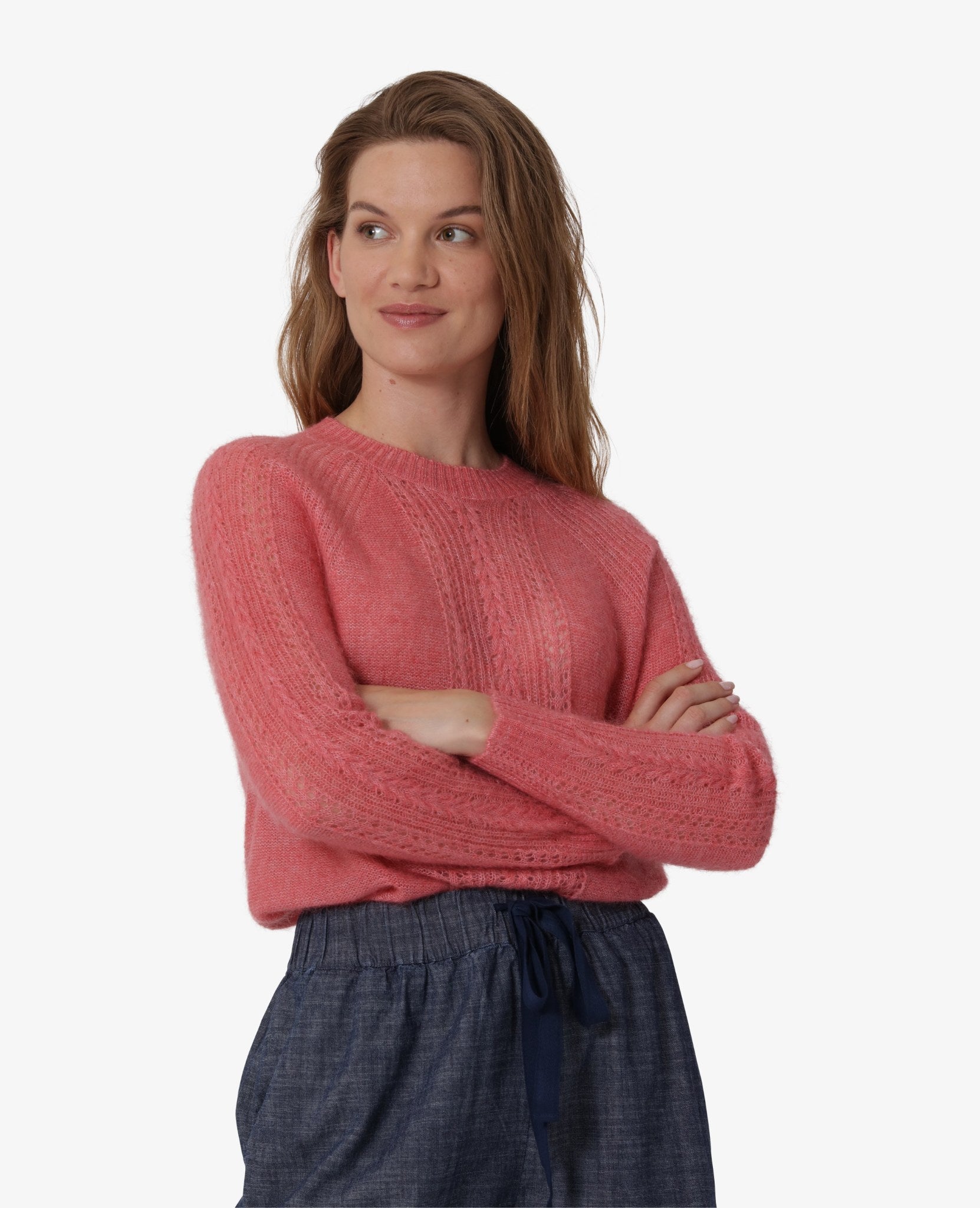 ESSENTIAL MELANGE MOHAIR PULLOVER